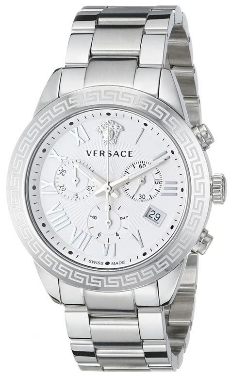 versace watch men silver|Versace square watch silver.